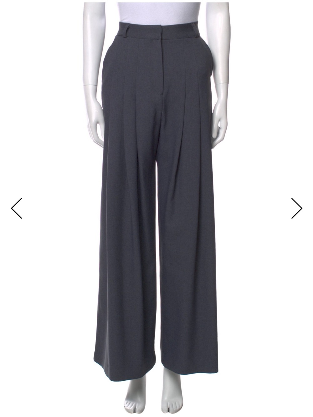 100% silk Frankie Shop Wide-Leg Trousers in Gray